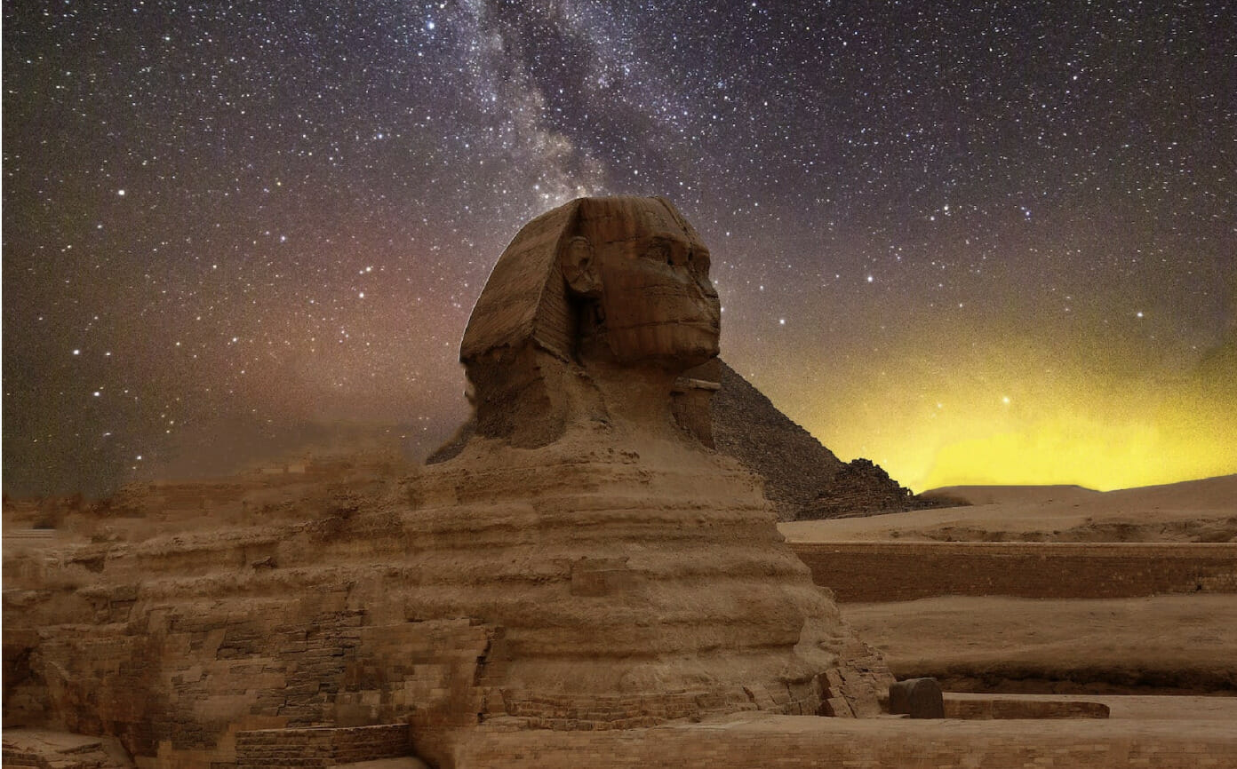 the great sphinx under the stars