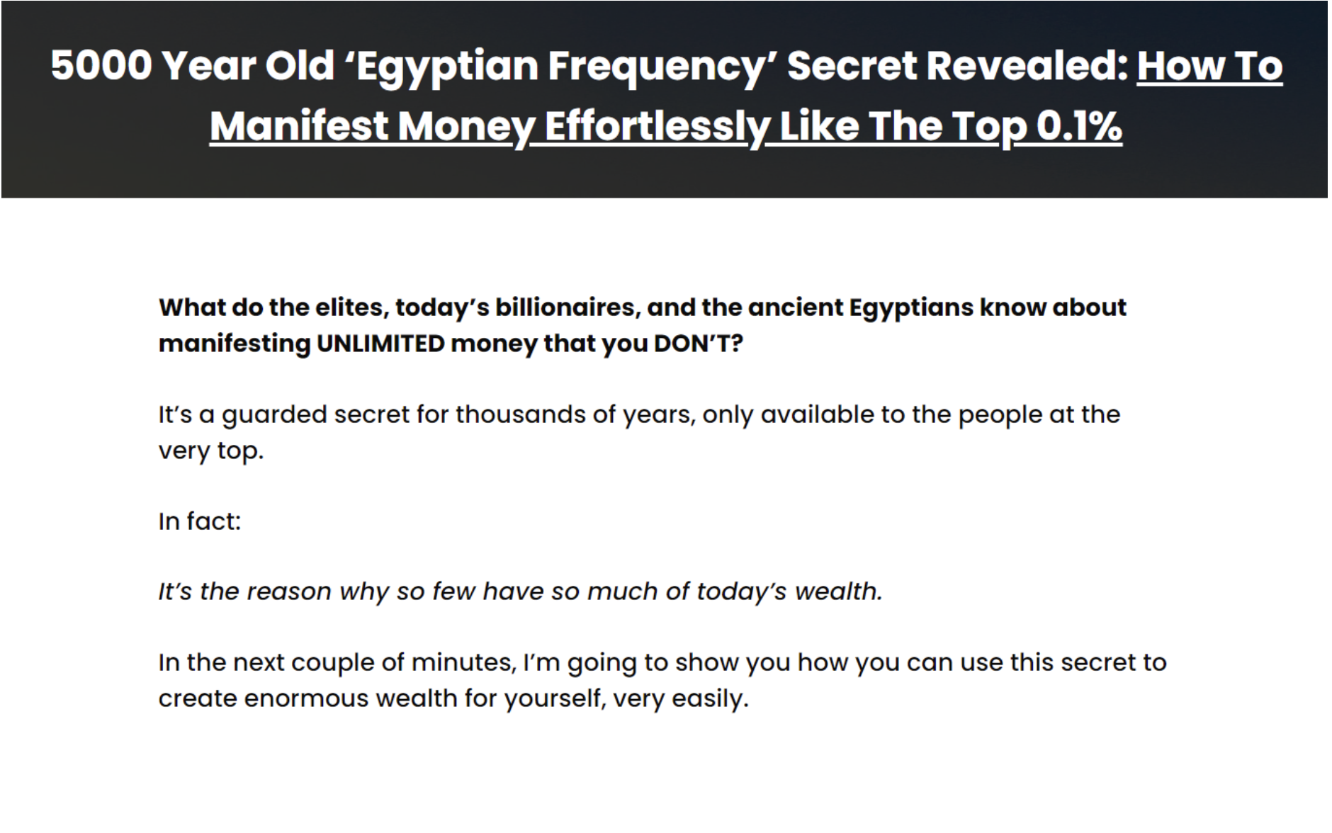 egyptian frequency