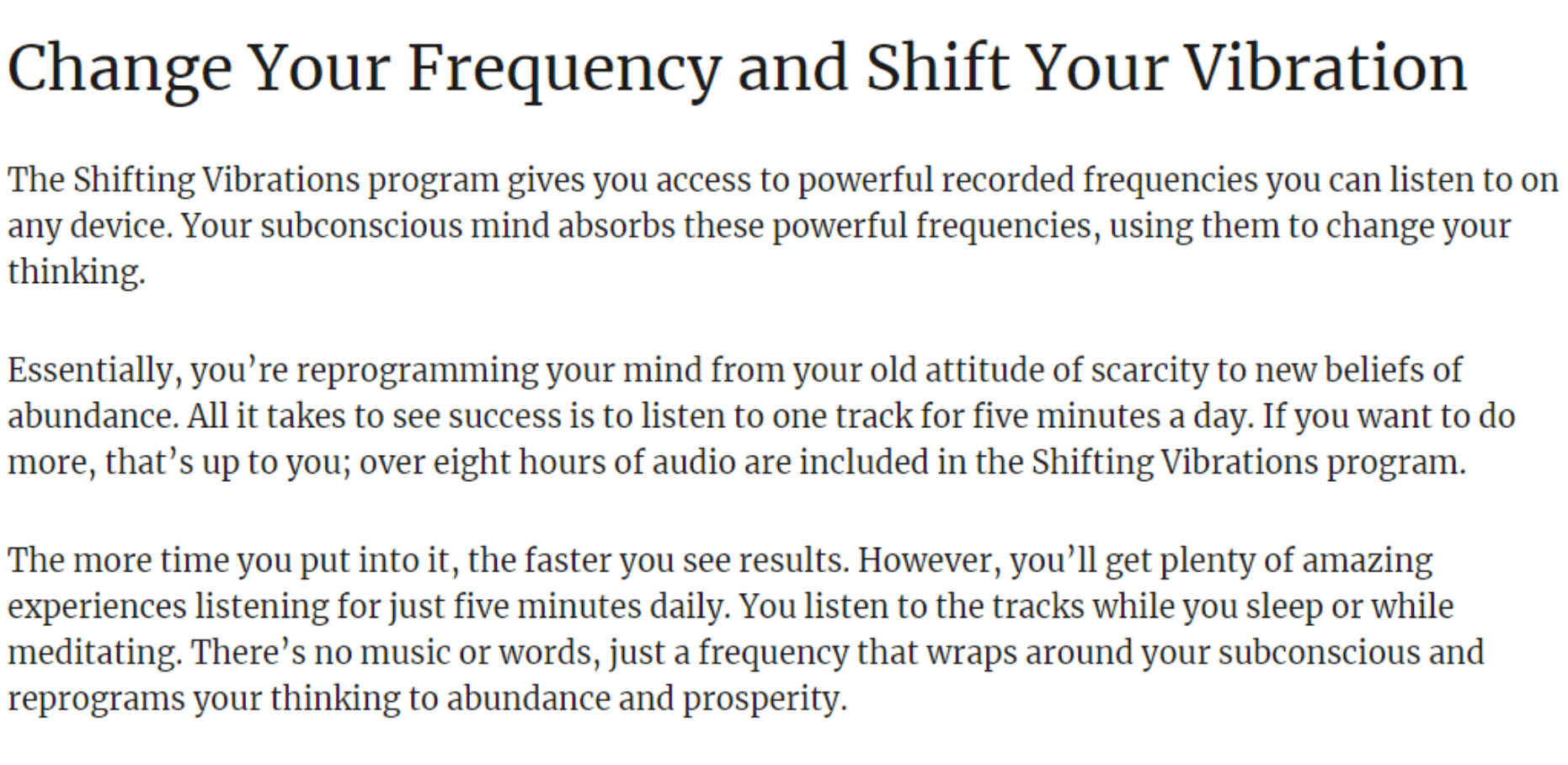 frequency and vibrations